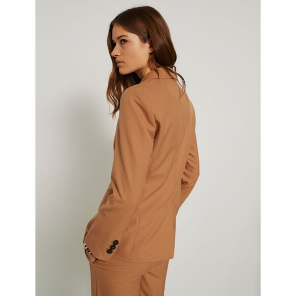 $395 NWT MARELLA Two Button Decimo Jacket 4 Single Breasted Camel Tan Blazer - Picture 3 of 5